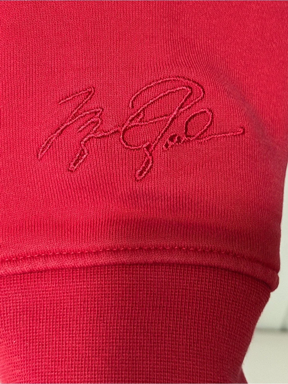 Jordan Red Crewneck Pullover Sweatshirt with Small Black Jumpman